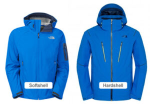 Explicación de la diferencia entre chaqueta Softshell y HardShell